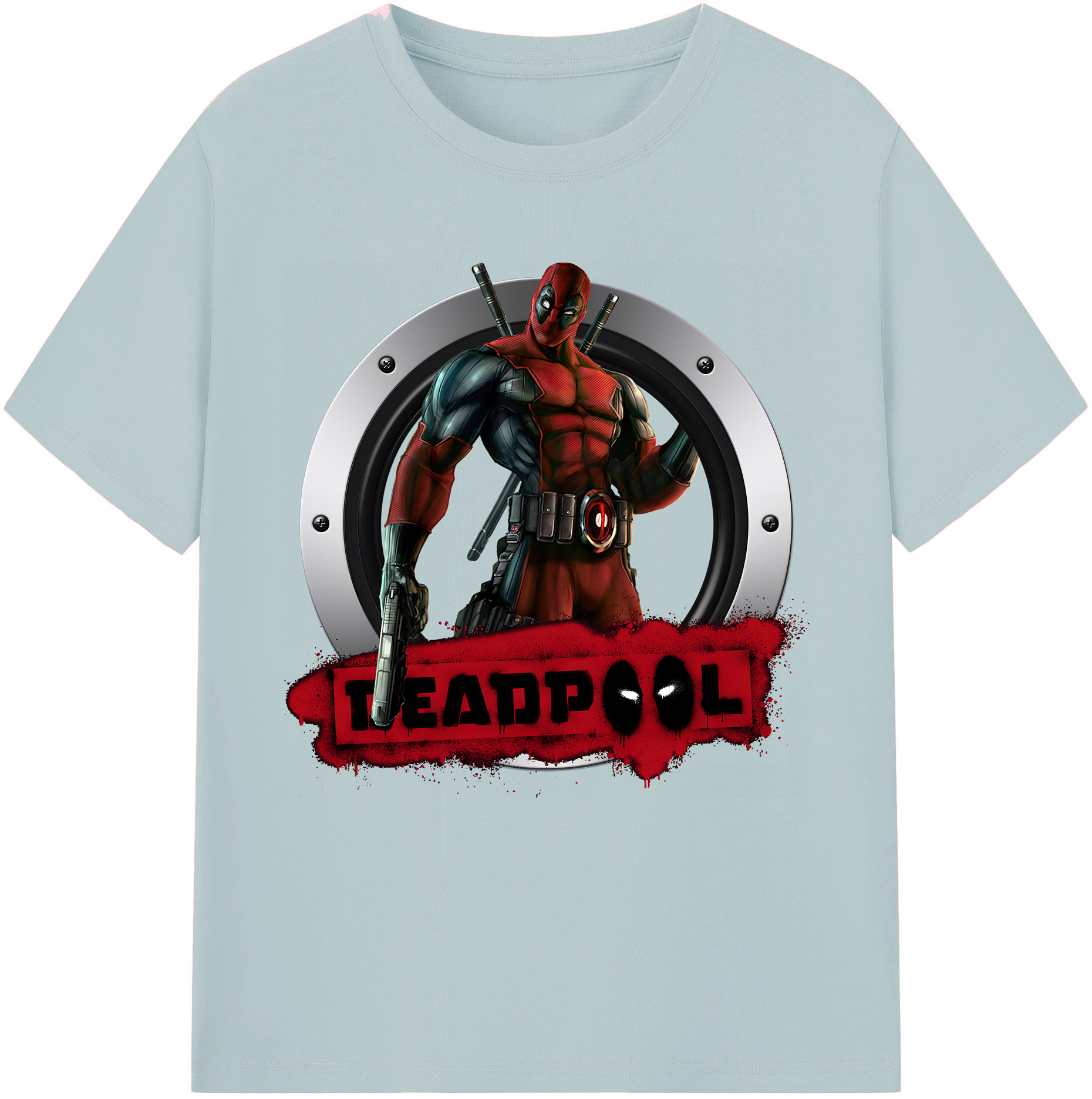 （画像用） Deadpool デッドプール 綿100％半袖Tシャツ（フロントプリント）